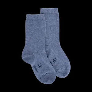 Enfant Doré Doré Chaussettes^Chaussettes enfant en coton égyptien - Bleu jean clair