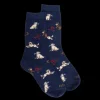Enfant Doré Doré Chaussettes^Chaussettes enfant en coton à motif chiens et chats - Bleu Voilier