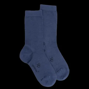 Enfant Doré Doré Chaussettes^Chaussettes enfant en laine et coton - Bleu jean foncé