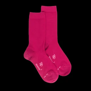 Enfant Doré Doré Chaussettes^Chaussettes enfant en laine et coton - Rose oléandre