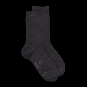 Enfant Doré Doré Chaussettes^Chaussettes enfant en laine et coton - Gris étain