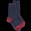 Enfant Doré Doré Chaussettes^Chaussettes enfant laine polaire - Bleu et rouge