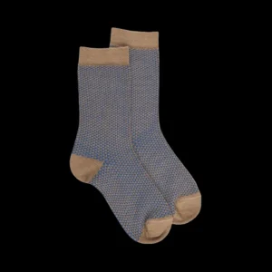 Enfant Doré Doré Chaussettes^Chaussettes fantaisie motifs triangles - Camel