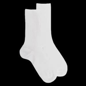 Femme Doré Doré Chaussettes^Chaussettes femme à côtes en fil d'Écosse -