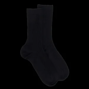 Femme Doré Doré Chaussettes^Chaussettes femme à côtes en fil d'Écosse -