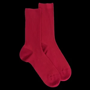 Femme Doré Doré Chaussettes^Chaussettes femme à côtes en fil d'Écosse -