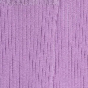 Femme Doré Doré Chaussettes^Chaussettes femme à côtes en fil d'Écosse - Violet Corolle