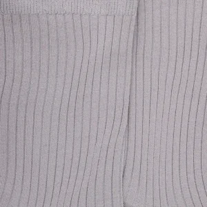Femme Doré Doré Chaussettes^Chaussettes femme à côtes en fil d'Écosse - Gris Métal