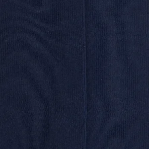 Femme Doré Doré Chaussettes^Chaussettes femme à côtes sans bord élastique en fil d'Écosse - Bleu Matelot