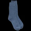 Femme Doré Doré Chaussettes^Chaussettes femme Douceur en laine mérinos et cachemire - Bleu jean