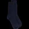 Femme Doré Doré Chaussettes^Chaussettes femme Douceur en laine mérinos et cachemire - Bleu marine foncé