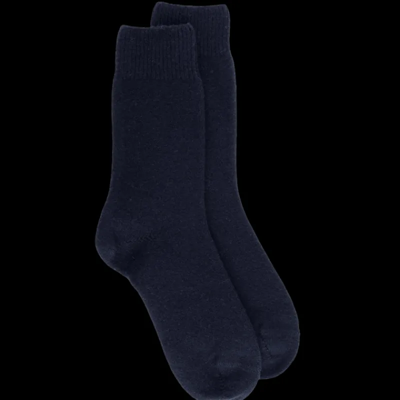 chaussettes_femme_douceur_0-3.webp Femme Doré Doré Chaussettes^Chaussettes femme Douceur en laine mérinos et cachemire - Bleu marine foncé