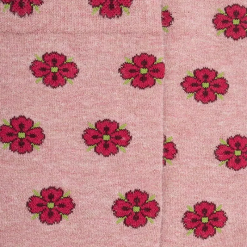 chaussettes_femme_en_ango_1.webp Femme Doré Doré Chaussettes^Chaussettes femme en angora à motifs fleurs -