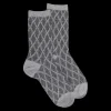 Femme Doré Doré Chaussettes^Chaussettes femme en coton et laine à motif entrelacés effet brillant - Gris oxford