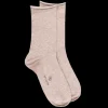 Femme Doré Doré Chaussettes^Chaussettes femme en coton doux avec bords roulés -