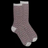 Femme Doré Doré Chaussettes^Chaussettes femme en coton à motif géométrique - Gris Brouillard