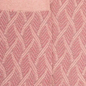 Femme Doré Doré Chaussettes^Chaussettes femme en coton et laine à motif entrelacés effet brillant - Rose Praline