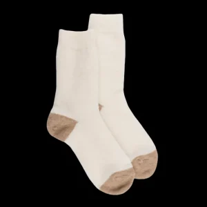 Femme Doré Doré Chaussettes^Chaussettes femme en laine polaire - Écru & Beige Désert