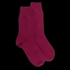 Femme Doré Doré Chaussettes^Chaussettes femme en laine et cachemire - Rouge sangria
