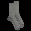 Femme Doré Doré Chaussettes^Chaussettes femme en laine et angora sans bord élastique effet brillant - Gris & cameleon