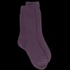 Femme Doré Doré Chaussettes^Chaussettes femme en laine et cachemire - Violet mûrier
