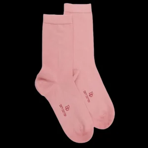 Femme Doré Doré Chaussettes^Chaussettes femme fines en coton égyptien - Rose Praline