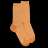 Femme Doré Doré Chaussettes^Chaussettes femme laine avec micro pois effet brillant - Orange épices