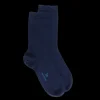 Femme Doré Doré Chaussettes^Chaussettes femme Soft Coton à bord souple - Bleu marine