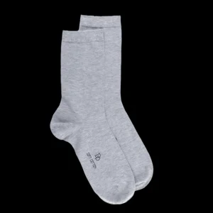 Femme Doré Doré Chaussettes^Chaussettes femme Soft Coton à bord souple - Gris Rocheux