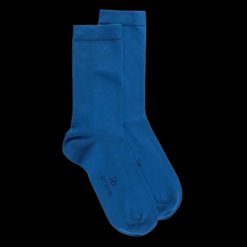 chaussettes_femme_soft_co_0.webp Femme Doré Doré Chaussettes^Chaussettes femme Soft Coton à bord souple - Bleu Cosmos