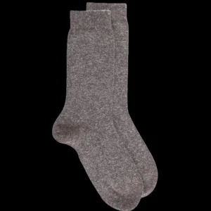Femme Doré Doré Chaussettes^Chaussettes femme tendresse angora - Brun fourmi