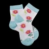 Enfant Doré Doré Socquettes^Chaussettes fille à fleurs de tournesol - Blanc et bleu