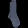Homme Doré Doré Chaussettes^Chaussettes homme à côtes en laine - Bleu corsaire
