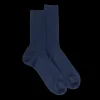 Homme Doré Doré Chaussettes^Chaussettes homme à côtes en laine - Bleu Caban