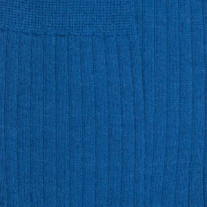 Homme Doré Doré Chaussettes^Chaussettes homme à côtes en laine - Bleu Voilier