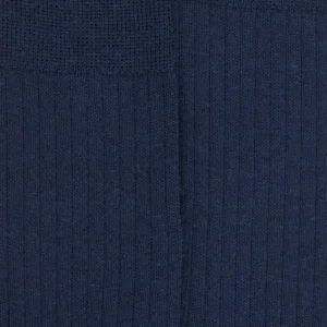 Homme Doré Doré Chaussettes^Chaussettes homme à côtes en laine - Bleu Caban