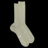 Homme Doré Doré Chaussettes^Chaussettes homme à côtes sans bord élastique en fil d'Écosse - Vert Sauge