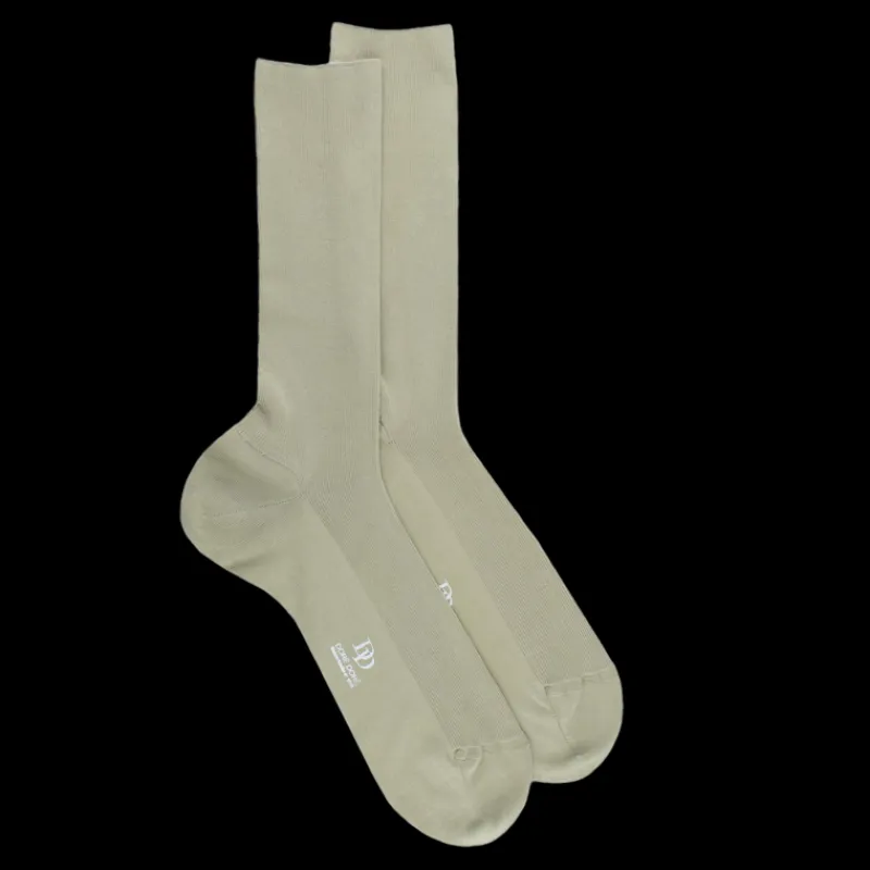 chaussettes_homme__ctes_s_0-15.webp Homme Doré Doré Chaussettes^Chaussettes homme à côtes sans bord élastique en fil d'Écosse - Vert Sauge