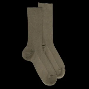 Homme Doré Doré Chaussettes^Chaussettes homme à côtes sans bord élastique en coton égyptien -