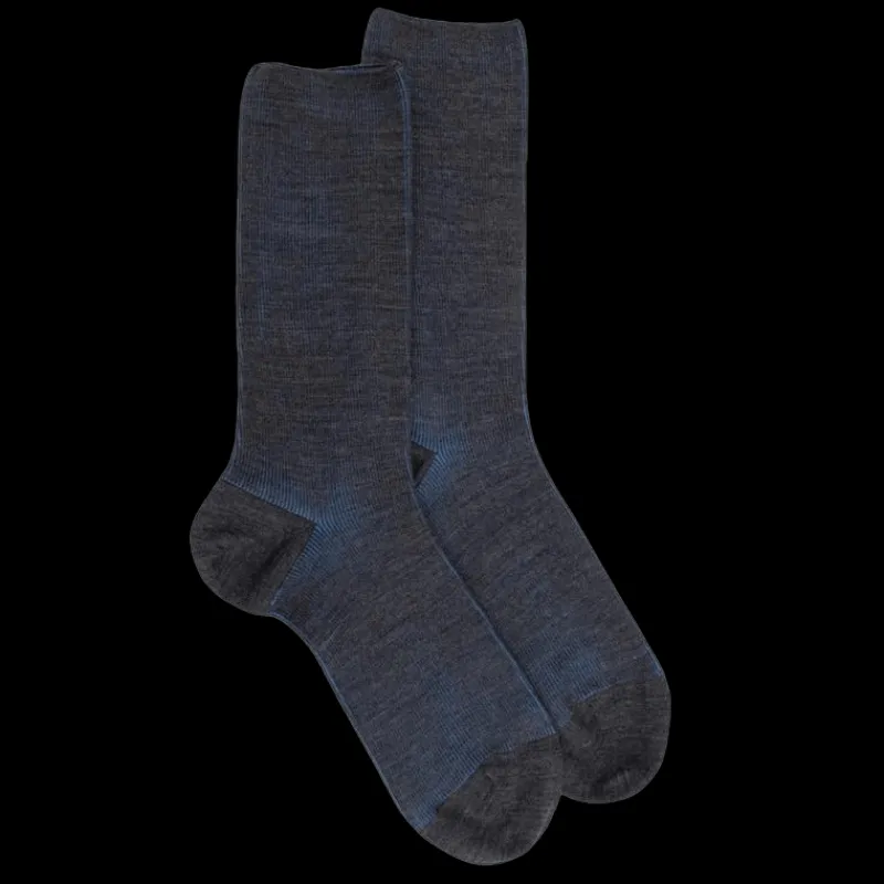 chaussettes_homme__ctes_s_0-2.webp Homme Doré Doré Chaussettes^Chaussettes homme à côtes sans bord élastique en laine - Gris étain & bleu