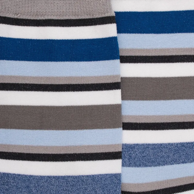 chaussettes_homme__rayure_1-4.webp Homme Doré Doré Chaussettes^Chaussettes homme à rayures en fil d'Écosse - Gris Métal & Bleu