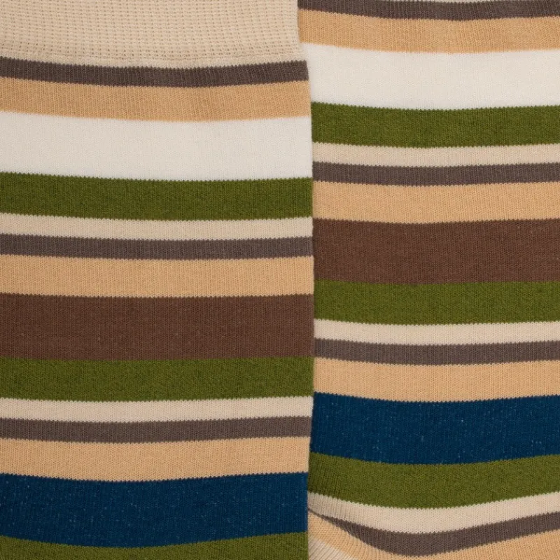 chaussettes_homme__rayure_1-5.webp Homme Doré Doré Chaussettes^Chaussettes homme à rayures en fil d'Écosse - Beige Lin & Écru