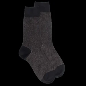Homme Doré Doré Chaussettes^Chaussettes homme caviar en laine merinos - Noir
