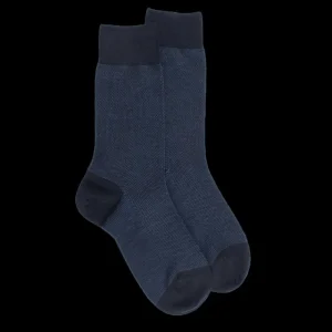 Homme Doré Doré Chaussettes^Chaussettes homme caviar en laine merinos - Bleu