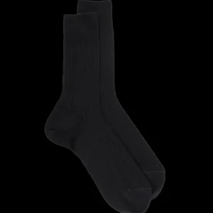 Homme Doré Doré Chaussettes^Chaussettes homme côtelées en laine mérinos renforcée -