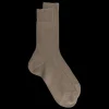 Homme Doré Doré Chaussettes^Chaussettes Homme côtelées en pur fil d'Ecosse - Terre