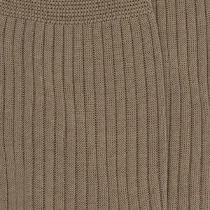 Homme Doré Doré Chaussettes^Chaussettes Homme côtelées en pur fil d'Ecosse - Terre