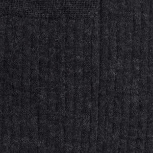 Homme Doré Doré Chaussettes^Chaussettes homme en 100% laine fine mérinos côtelées - Gris anthracite