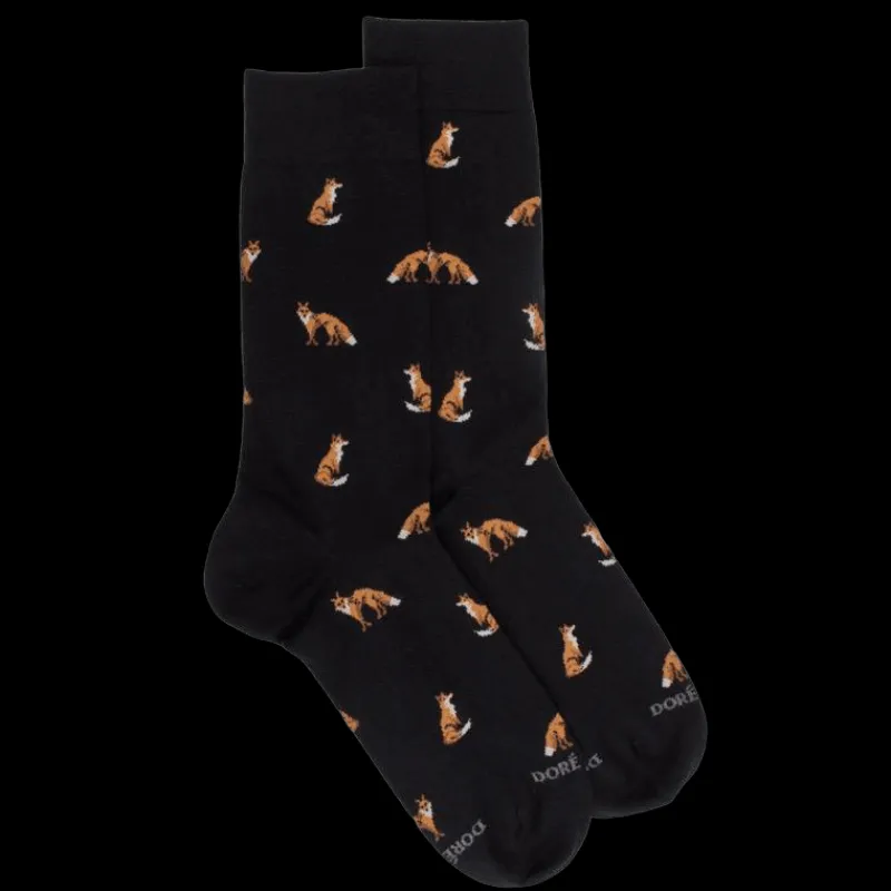 chaussettes_homme_en_coto_0-20.webp Homme Doré Doré Chaussettes^Chaussettes homme en coton à motif renard -