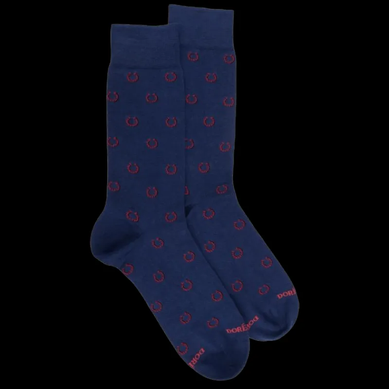 chaussettes_homme_en_coto_0-22.webp Homme Doré Doré Chaussettes^Chaussettes homme en coton à motif fer à cheval - Bleu Voilier